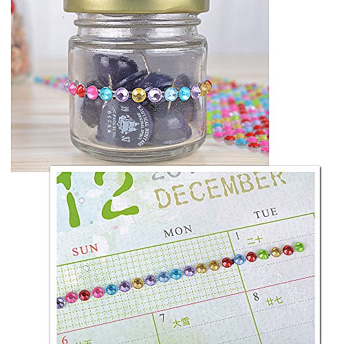 878 stück Strasssteine Selbstklebend Deko Glitzersteine zum aufkleben Strass Glitzer Schmucksteine Set Dekoration für DIY, Handwerk von Kinder, Skizzenbuch, Bilderrahmen usw. - 7