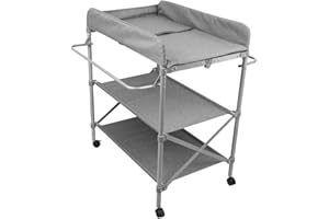SHISHI Fasciatoio Portatile per Bambini, Fasciatoio Neonato Multifunzionale, Fasciatoio da Viaggio, Materassino Fasciatoio Impermeabile e Lavabile, Protegge la Vita (74×48×90 cm, Grigio B2)