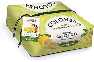 BOTTEGA BALOCCO - Colomba Limone Costa d'Amalfi I.G.P. 750g - Incartata a Mano - Realizzata in collaborazione con Agrimontana