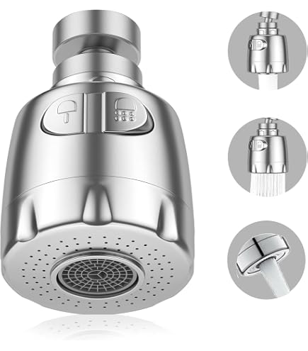 Estensione del rubinetto girevole a 360°, modalità a tre velocità, booster da 7,5 cm e rubinetto anti-spruzzi, adatto per bagno e cucina | Leroy Merlin