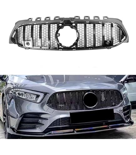 Calandre Avant Style GT Maillée Pour Mercedes Classe SLC (R172) 2016-2020 - Argentée - Pas Pour AMG - 12