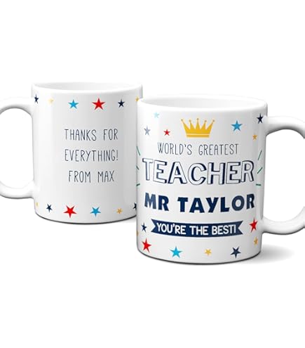 Vixar Tasse En Céramique Colorée « Best Teacher » - Cadeau De