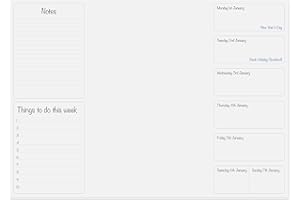 THE WORCESTERSHIRE STATIONERY COMPANY 2024 A3 Days of The Week Calendar Desk pad, Week to View