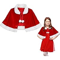 Mini Cape Mère Noël Rouge - Déguisement Adulte Taille Unique - 100% Polyester - Accessoire Fête De Noël