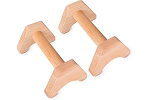 ‎DZANKEN Liegestütze brett 2pcs gelenksschonende & rutschfeste Holz Liegestützgriffe |exzellentes Calisthenics Equipment Ideal für Handstand & Liegestütze - inkl. Transportset