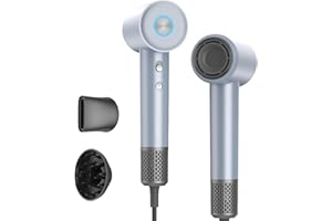 JIGOO H300 Secador de Pelo de Alta Velocidad, Motor Sin Escobillas 110,000 RPM, Velocidad del Aire 22m/s, Control de Temperatura, 2 Velocidades, 4 Modos de Temperatura, 200 Millones de Iones Negativos