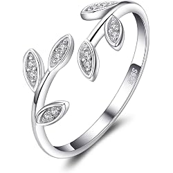 JeweBella Bague Femme Argent 925 Réglable Noeud Amour - Bijou Fiançailles Promesse Anniversaire