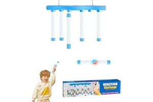 EliphonTowne Catching Sticks Game - 3 Speeds Hand Speed Challenge Toy Adult Kid, Lighting Reaction Training Stick Sensory Toys, Kids Drop Pick up Sticks Game, Gift for Party/School/Family 0115-2