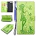 Produktbild EUWLY Glitzer Blume Schutzhülle für [Sony Xperia XZ Premium], Brieftasche Hülle Leder Tasche Flip Handyhülle für Sony Xperia XZ Premium, Sony Xperia XZ Premium Mädchen Schmetterling Blumen Niedlich Katze Muster Luxus Kristall Glitzer Diamant Strass Lederhülle Ledertasche Handytasche Folio Klapphülle Flip Case mit Kartenfächer Standfunktion für Sony Xperia XZ Premium + Blau Eingabestift Stylus Touch Pen-Mädchen Katze,Grün
