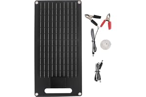 50W 12V solpanelskit, bärbar solbatteriladdare med USB-kabel och klämma, högeffektiv monokristallin solpanel för fordonsbatte