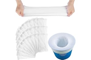 Efymosce 30 Stück Pool Skimmer Socken, Schwimmbad Skimmer Socken, Filtersocken Skimmer, Schwimmbad Skimmer Filter Sieb Netz, Filtersocken für Skimmer Teich Reinigung Schmutz und Blättern