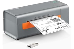 VEVOR Thermal Label Printer 203DPI Gray bezpośrednia termiczna drukarka etykiet 4x6 USB 150 mm/s 203 dpi do przesyłek wysyłkowych kompatybilna z Amazon/Ebay/Etsy/UPS obsługa Windows/MacOS/Linux/Chromebook szara