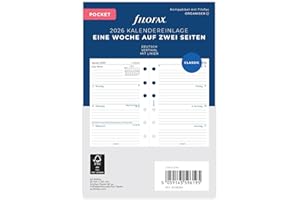 ‎FILOFAX Filofax Kalender Pocket 1 Woche auf 2 Seiten vertikal (deutsch)2026