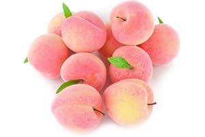 JEDFORE Fake Fruit Home House Kitchen Party Decoration Artificial Lifelike Simulation Peach 10pcs Set