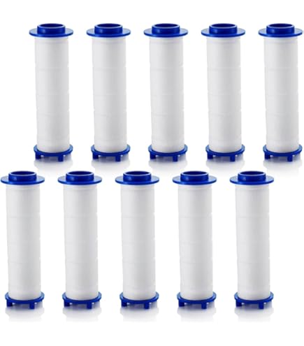 Lot De 5 Filtres En Coton PP Pour Pommeau De Douche, élimination Des Résidus De Chlore, Cartouche De Sédiments Filtrés, 9,5 X 2 Cm, Noyau D'eau Universel Propre, Noyau En Coton, Tête