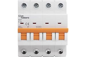 LIVETOKERS Interruptores diferenciales Automático Magnetotérmico industrial CURVA C 1P P+N 2P 3P 4P DPN MCB +6A 10A 16A 20A 25A 32A 40A 50A 63A (4P, 40A)