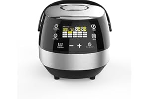 Drew&Cole CleverChef Intelligent Digital Multicooker 5L - 860W - Chrome - Touch Control - Energy Efficient - 14-in-1 Cooker - Delay Timer & Keep Warm Function - Simple & Effective Cooking