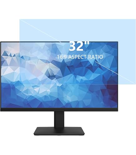 Blickschutzfolie Für 31,5/32 Zoll Monitor – Blaulichtfilter, Anti-Glare, 697 X 392 Mm