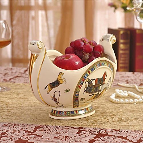 Ceramic compote European home decoration fruit plate coffee table fruit bowl housewarming wedding gifts