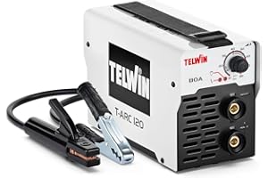 Telwin T-ARC 120 Saldatrice ad Elettrodo inverter portatile con Accessori per Saldatura MMA, 80A