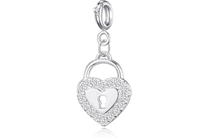 Philip Jones Ciondolo Lucchetto a Cuore Creato con Cristalli Zircondia®