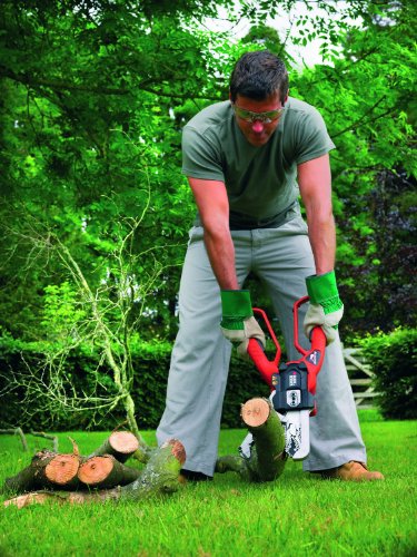 Black+Decker 550W Elektro-Astschere Alligator GK1000, 10cm Schwertlänge, Sicherheits-Zweihandgriff, Klemmbackensystem, schwarz orange - 6