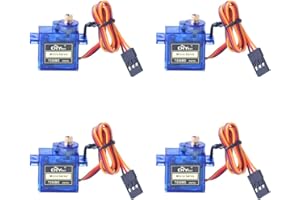 SPARKLEIOT TS90MD 9g Mikro-Digitalservo Vollmetallgetriebe 270 Grad steuerbarer Winkel für RC-Drohnen Roboterarm Smart Car benötigt Impulsbreite 500~2500usec(Packung mit 4PCS)