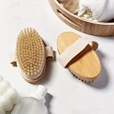 Jouis Cellulite Brush Bathroom Horse Hair Natural Fiber Massage Brush (1 (.Grade Quality)
