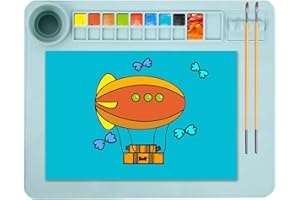 MLRYH Alfombrilla de Silicona para Manualidades, Alfombrilla Grande de Silicona para Manualidades para Que Los Niños Pinten con Vasos Limpios, para Pintura, Arte, Arcilla (40 x 50 cm)