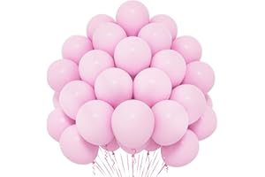 YOYOIN Rosa Luftballons, 50 Stück 12 Zoll Macaron Pink Ballons, Latex Pastell Rosa Luftballon Für Frauen Mädchen Kinder Für Rosa Thema Geburtstagsfeier Abschlussfeier Babyparty Hochzeit Prinzessin Dekoration