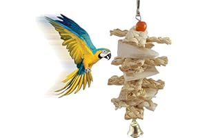 SZQIUNUBI Jouets Oiseau éCureuil Perroquet Calcium Os De Seiche Fragile Jouet à MâCher pour Perroquet Oiseau Os De Seiche Perroquets MâCher des avec des Cloches pour Perroquet, Calopsitte, InséParable