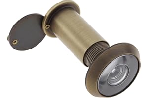 HOJLKLD Judas de porte à 200 degrés avec couvercle rotatif robuste pour portes de 38 à 60 mm d'épaisseur (Bronze)