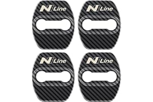 SUDORF 4 Stück Autotürschloss-Abdeckung für Hyundai N LINE i30 i20 Sonata Accent Tucson Elantra Azera delstahl Schutzabdeckung Schutzkappe Auto Trim ZubehöR,C