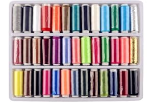 byou Fili da Cucito,Spolette Filo 39 Colorate Fili da Cucire in Poliestere con Film per Ricamo e lavori d' ago per Cucire e Cucire a Mano 76 Yards