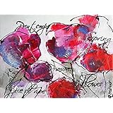 Bild Blumen Kunst Original modernes Acrylbild 24x18 cm