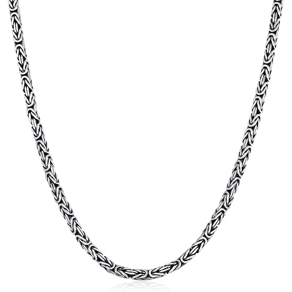 Chaine Collier Extra Fine Carré 0.8mm Argent 925 Rhodium 40cm (1