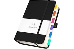 Yarotm Carnet A5 - Carnet de notes A5 Ligné Couverture Rigide élastique Couverture en Cuir PU Notebook - 100 g Papier 14 x 21 cm Bloc-notes a5 Notebook