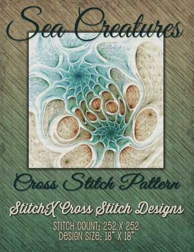 Sea Creatures Fractal Cross Stitch Pattern