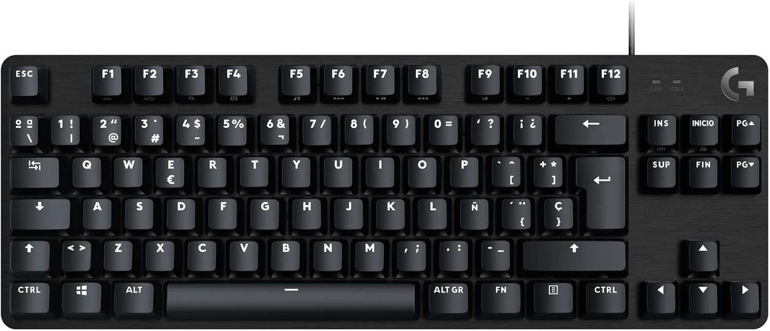 Logitech G G413 TKL SE Teclado Mecánico Gaming - Teclado Compacto Retroiluminado con Interruptores Mecánicos Táctiles, Anti-Ghosting, Compatible con Windows, macOS, Disposición QWERTY Español - Negro