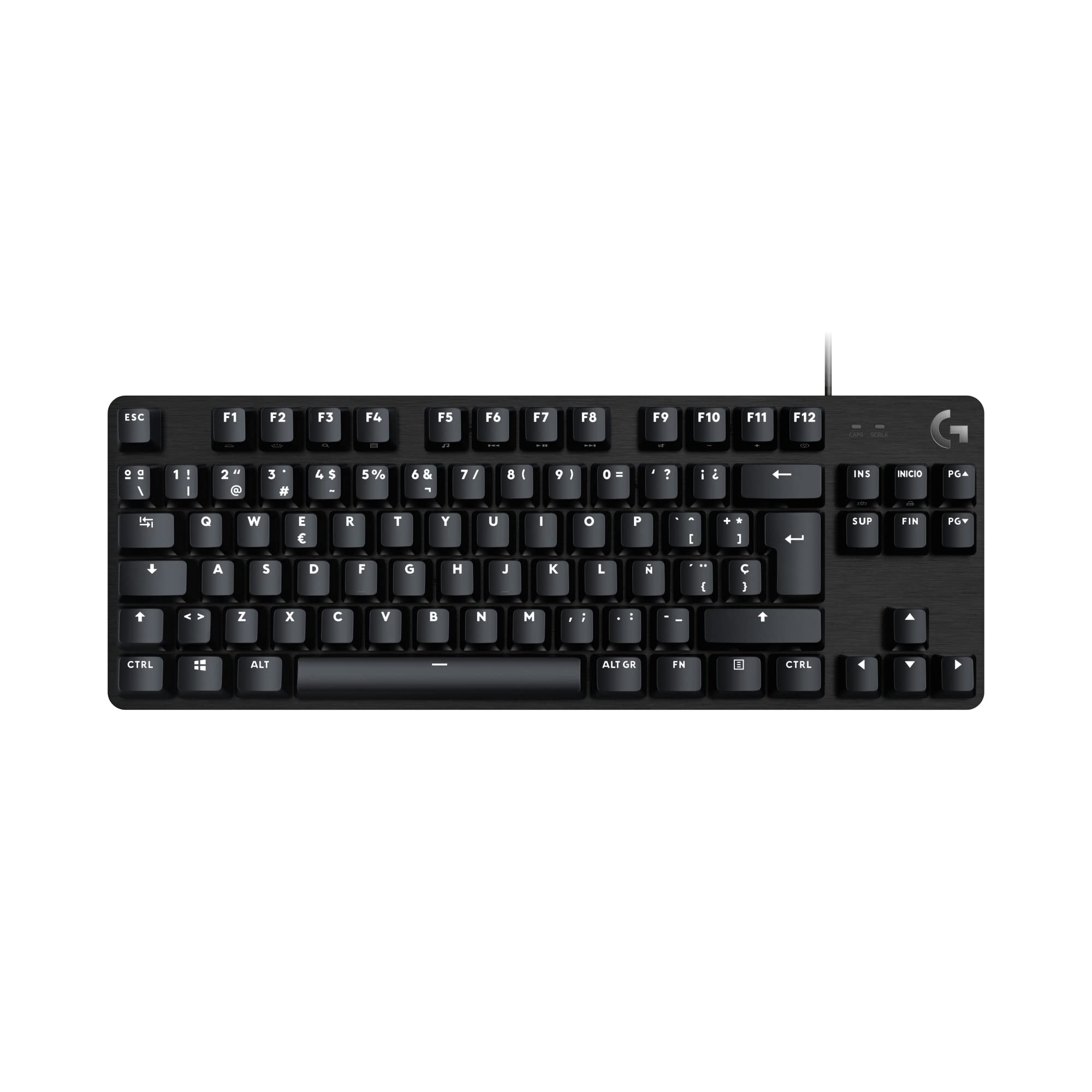 Logitech G G413 TKL SE Teclado Mecánico Gaming | Teclado Compacto Retroiluminado, Interruptores Mecánicos Táctiles, Anti-Ghosting, Windows, macOS, QWERTY Español - Negro