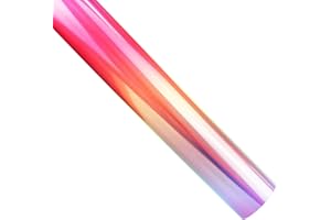 SWINTENG Holographic Heat Transfer Vinyl Roll 30.5x152cm HTV Iron on Vinyl for DIY T-Shirts or Fabrics, Arts and Crafts (Holographic Pink)