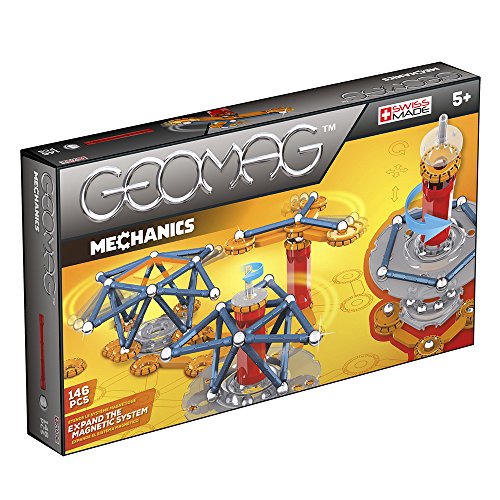Geomag- Mechanics Construcciones magnéticas y Juegos educativos,, 146 Piezas (722)