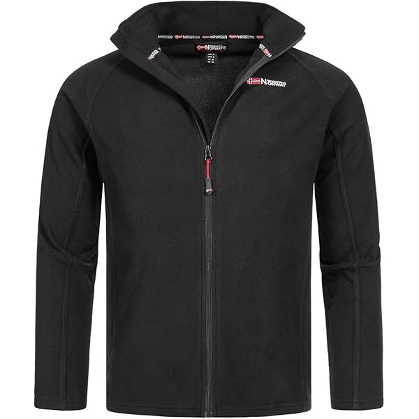 Giacca Calda Per Outdoor Geographical Norway Tamazonie Men - Uomo Warm Medio Spessore Fleece Zip - Uomo Autunno Inverno Primavera Giacca Calda - Maglia A Maniche Lunghe Soft Comfort Outdoor (Nero S
