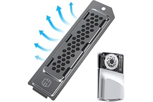 GRAUGEAR Copertura antipolvere in metallo per Playstation 5 Slim M.2 SSD Slot - Cover con ventilazione, ideale per espansione di memoria (PS5 Slim Nero)