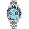 LACZ DENTON Pagani Design 1718 Panda Dial Men's Chronograph Watches Japan VK64 Movement Stianless Steel 100M Waterproof Men Fashion Casual Watch