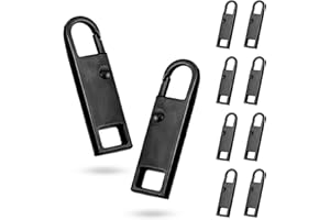 DIVINA VITAE 8PCS Zip Pull, Replacement Zipper Pull Repair Kit Universal Zipper Fixer Repair Accs for Luggage Clothing Suitcase Purses Zipper