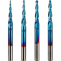 Fresa A Sfera Conica In Carburo Di Tungsteno – Raggio 1,5 Mm, Diametro 3 Mm, Gambo 1/4”, 2 Taglienti, Rivestimento Nano - 5