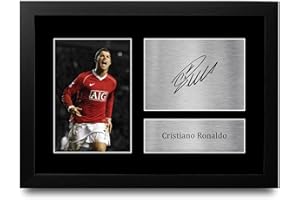 HWC Trading FR A4 Cristiano Ronaldo Geschenke Gedrucktes Signiertes Autogramm Foto für Fußball Anhänger and Fans - A4 Gerahmt