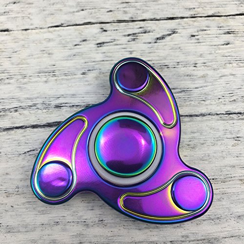 E-3LUE 1PC Fidget Spinner Toy EDC Exquisite Hand Spinner Puzzels for Anxiety Boredom HS12 (Brass -2)