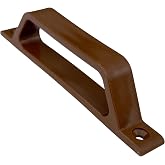 PVC ve Al&uuml;minyum Sineklik Tutamağı Kahverengi Plastik D Kol Kulp 12cm